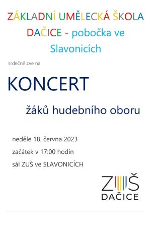Plakát Slavonice koncert 2023